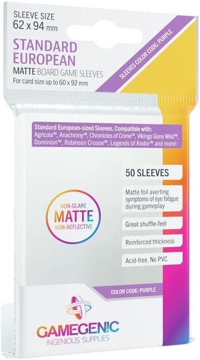 GAMEGEN!C Berry Matte Standard European Card Sleeves 62 x 94 mm (50 Stück) - GG1064