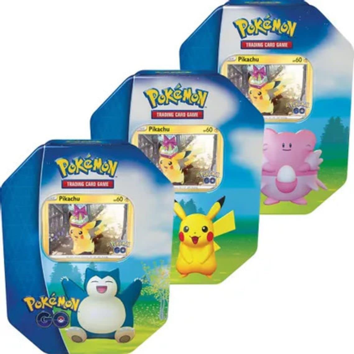 Pokémon-Sammelkartenspiel: Pokémon GO-Dose – Zufälliges Design (Pikachu, Relaxo oder Blissey)