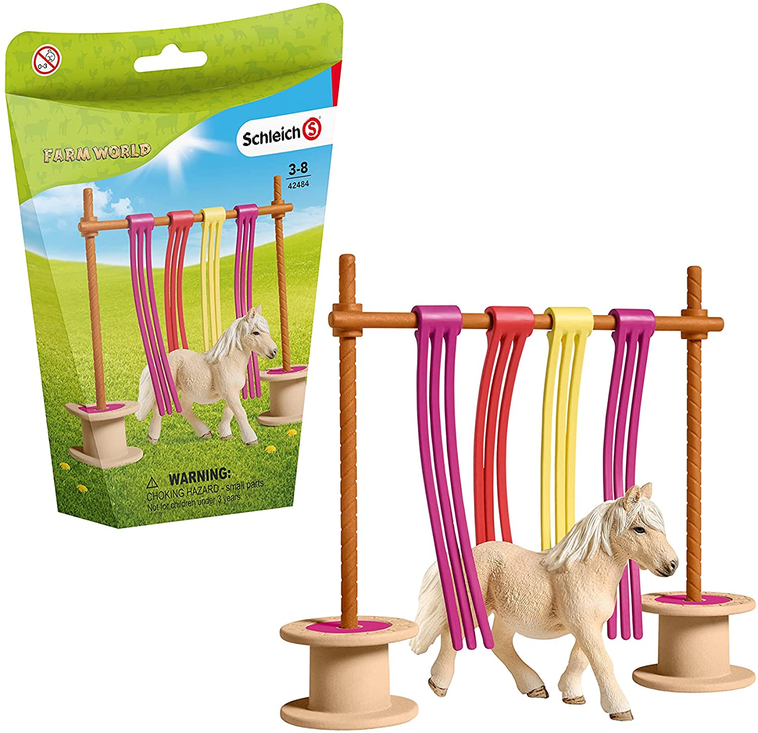 Schleich 42484 Farm World Pony Vorhang Hindernis
