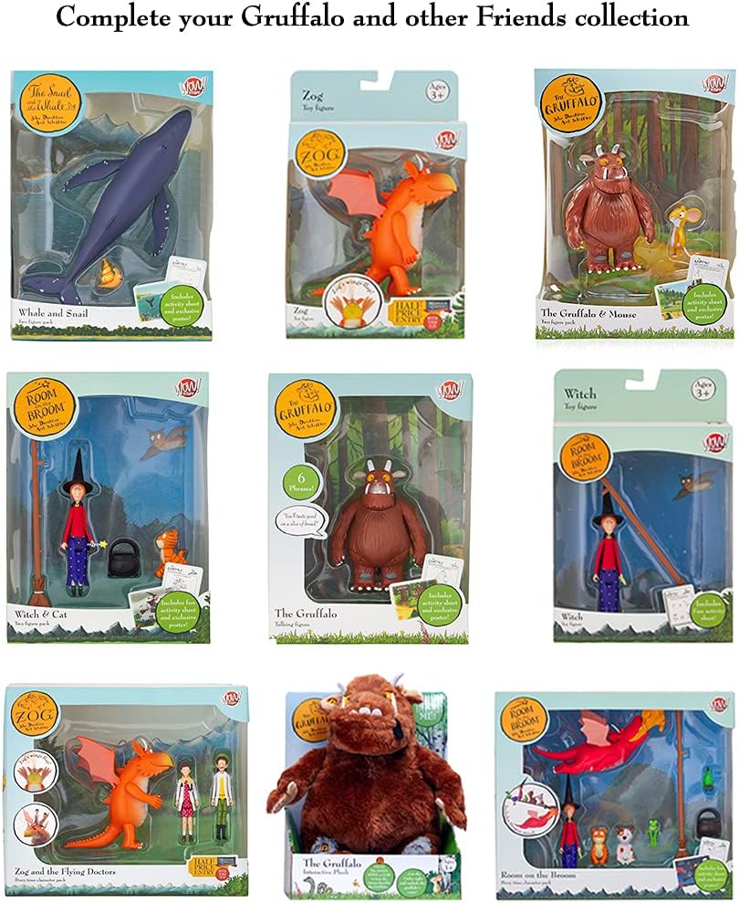 Die sprechende Grüffelo-Actionfigur – interaktives, 12 cm großes, bewegliches Spielzeug mit Filmgeräuschen