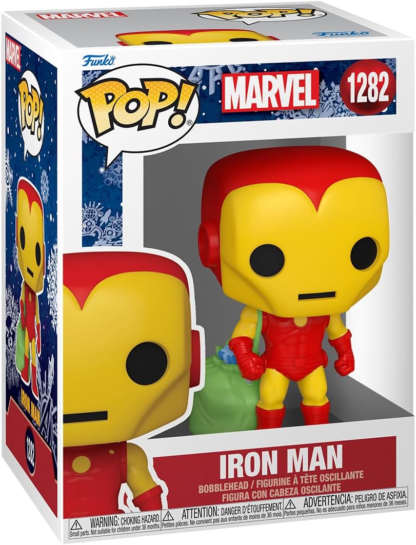Funko Pop! Marvel: Holiday - Iron Man mit Tasche, Vinylfigur