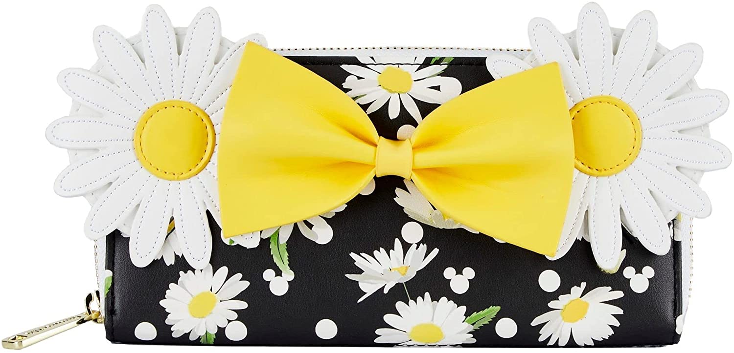 Loungefly Minnie Mouse Daisies Geldbörse mit Rundum-Reißverschluss
