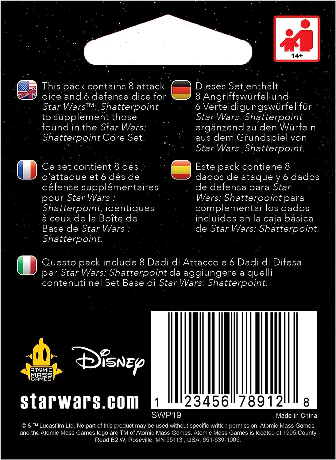 Atomic Mass Games Star Wars: Shatterpoint Würfelpaket
