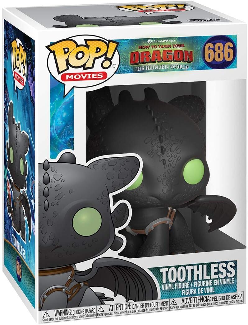 Funko Pop! Movies Drachenzähmen leicht gemacht: Die geheime Welt – Ohnezahn Vinylfigur 36355