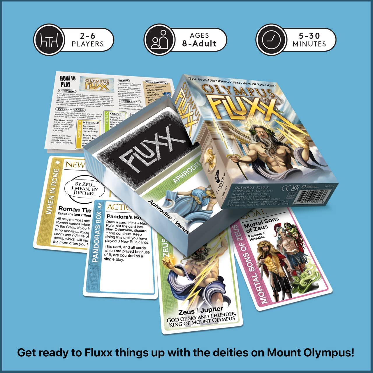 Looney Labs Olympus Fluxx-Kartenspiel