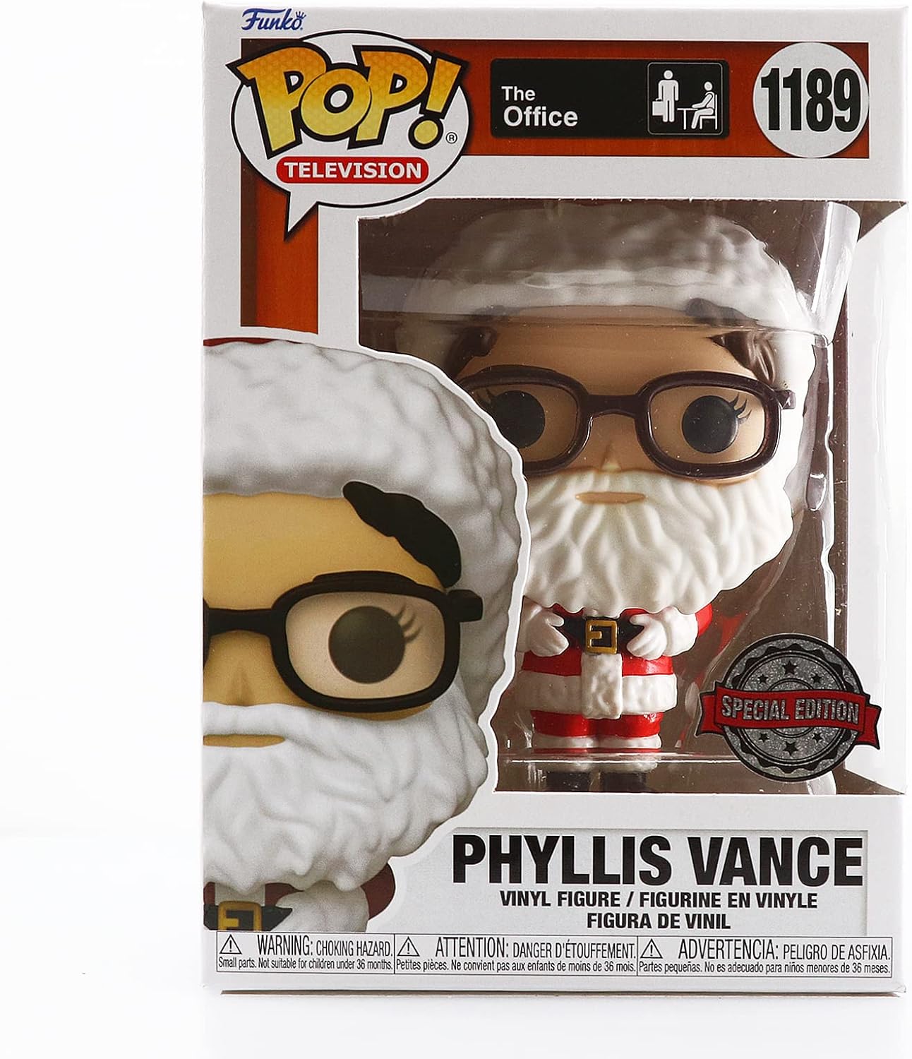 Funko Pop! Television – Vinylfigur Phyllis Vance im Weihnachtsmannkostüm (GameStop-Exklusiv Nr. 1189)
