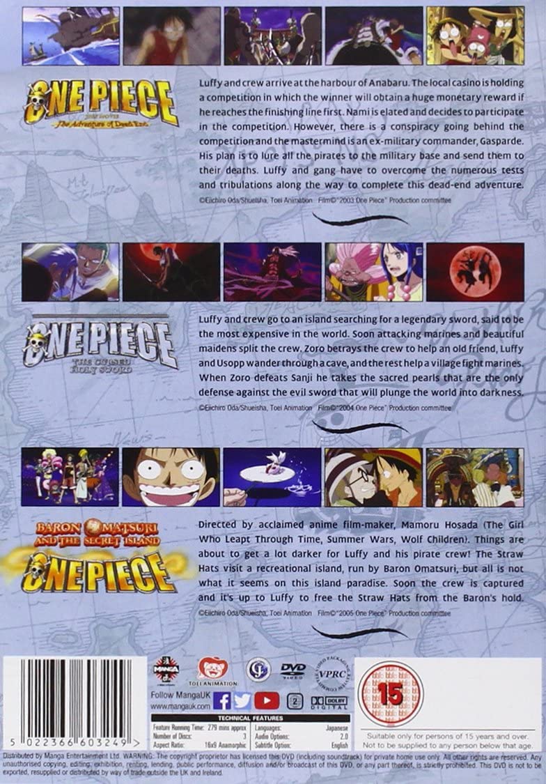 One Piece: Movie Collection 2 (Filme 4-6) - DVD
