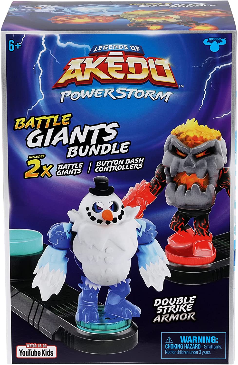 Legends of Akedo Powerstorm Battle Giants Bundle – Volcrag vs. Shatterclaw mit Double Strike Armor