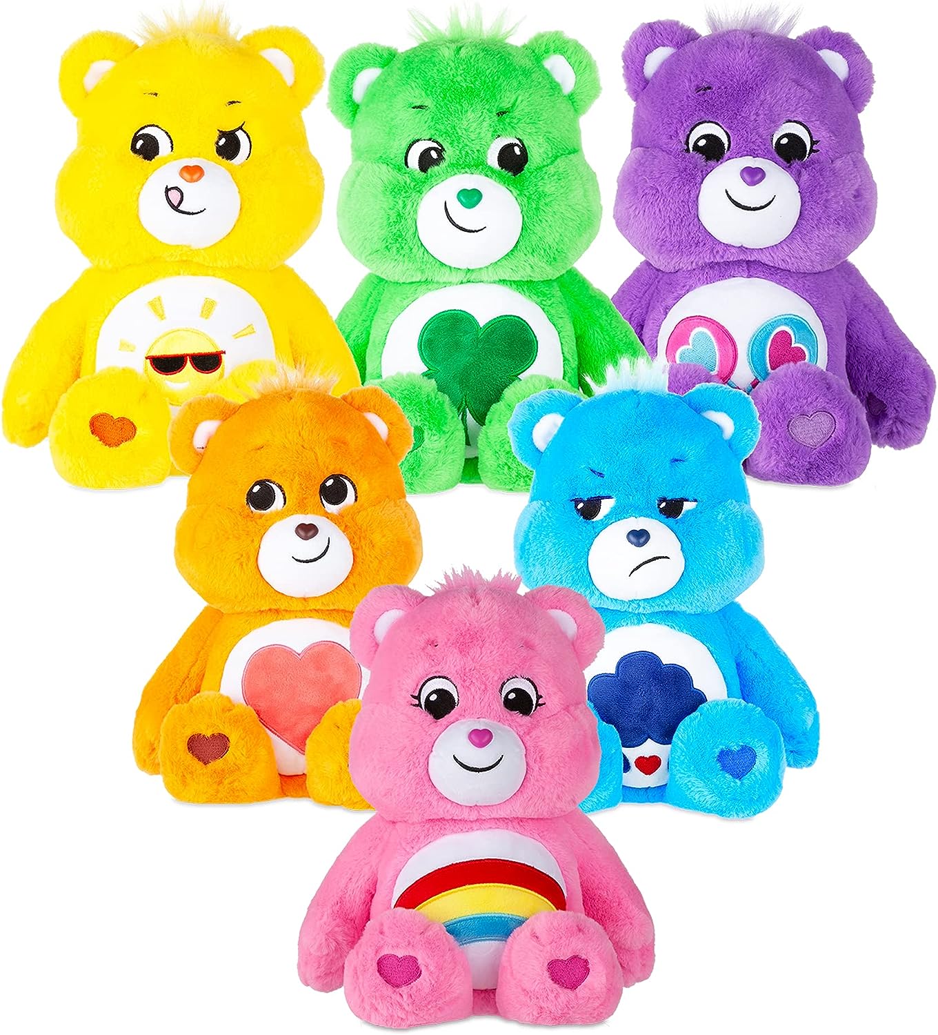 Care Bears Glücksbärchi – 35,6 cm großes Plüschtier, Sammlerstück für Kinder