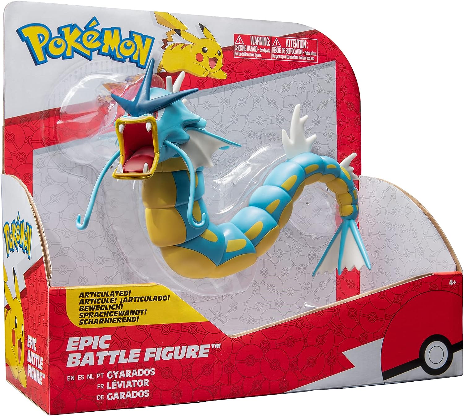 Pokémon Garados Epische Kampffigur – 30 cm große, bewegliche Actionfigur mit Ausstellungsständer