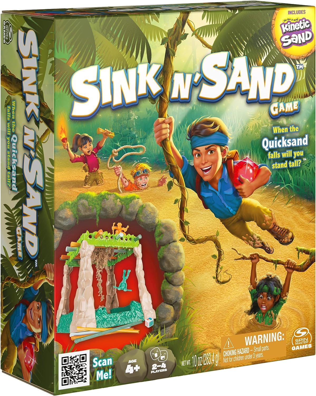 Spin Master Games Sink N‘ Sand Quicksand Kinder-Brettspiel mit kinetischem Sand