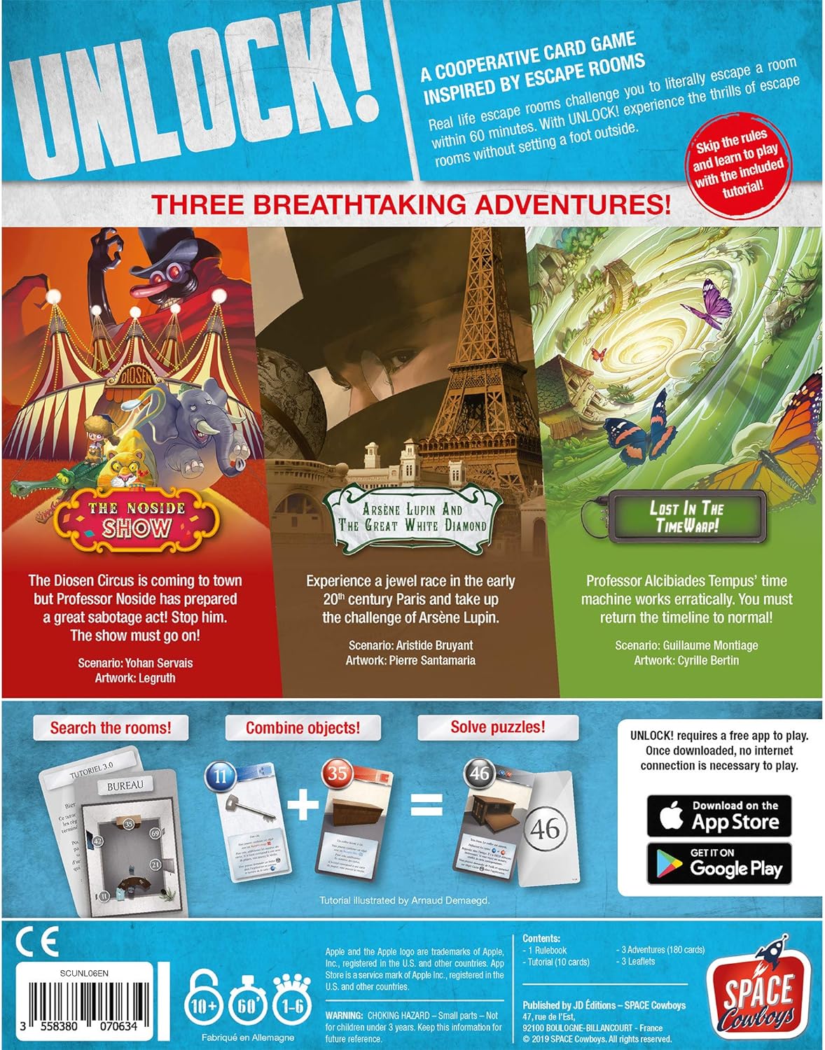Space Cowboys Unlock! Brettspiel „Timeless Adventures“
