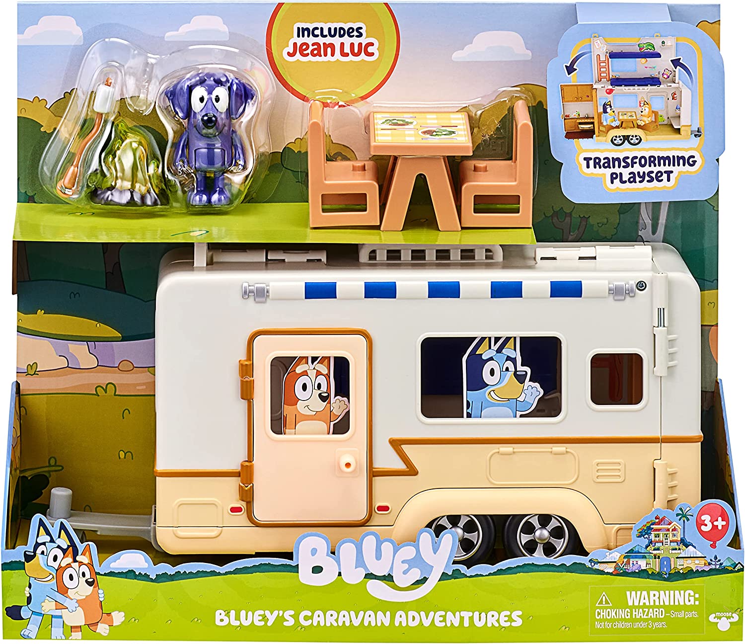 Bluey's Caravan Adventures Spielset – Verwandelbares Spielset mit Figur und Zubehör