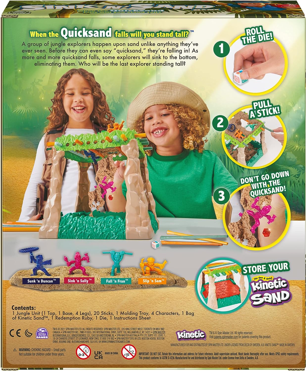 Spin Master Games Sink N‘ Sand Quicksand Kinder-Brettspiel mit kinetischem Sand