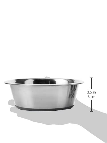 CLASSIC Pet Products Non-Slip Stainless Steel Dish - 1600 ml Capacity | 8.5 inch Diameter 2