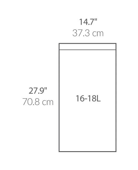simplehuman Code V Custom Fit Bin Liners - 18 Litre Capacity, Clear Plastic, Pack of 3 (60 Liners Total) 7
