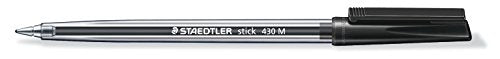 STAEDTLER Stick 430 Ballpoint Pens - Medium Point Black Ink | Pack of 50 | Airplane Safe 2