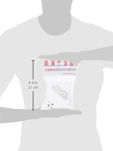 Anniversary House Football Theme Cake Topper Kit - Goalposts, Ball, Motto | Reusable Plastic 3