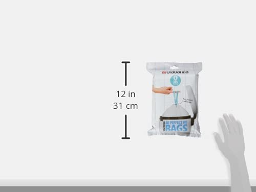 Brabantia PerfectFit Müllbeutel, Größe O/30 Liter – dicke Müllbeutel aus Kunststoff mit Kordelzuggriffen (40er-Pack)