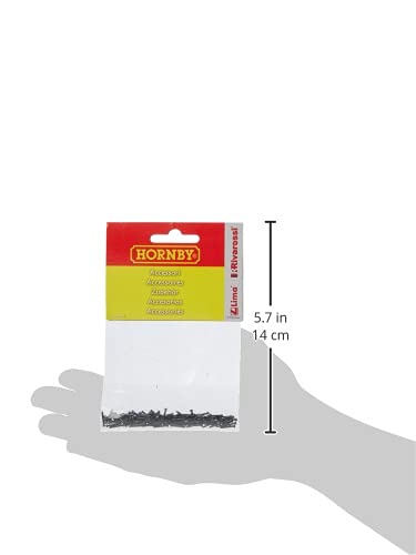 Hornby R207 Replacement Track Pins - 130 Pack | OO Gauge Model Railway Spares | Metal 6