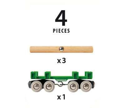 BRIO World Lumber Loading Wagon Train Set - Compatible with All BRIO Railway Sets, Age 3+ 7