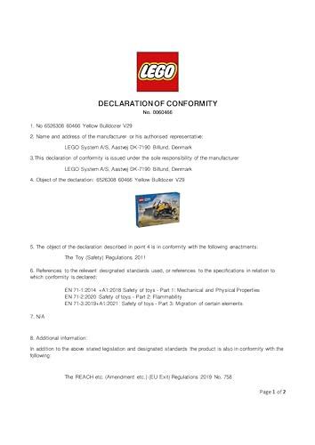 LEGO City Gelber Bulldozer – 682-teiliges Bauset für Kinder ab 8 Jahren 11