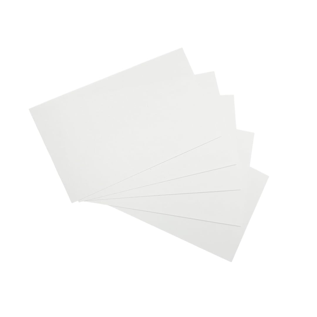 Janrax White Plain Index Cards - 100 Pack | 5x3 Inch Size | Durable Card Stock 2