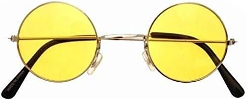 Bristol Novelty Lennon Glasses - Yellow Costume Accessory 2