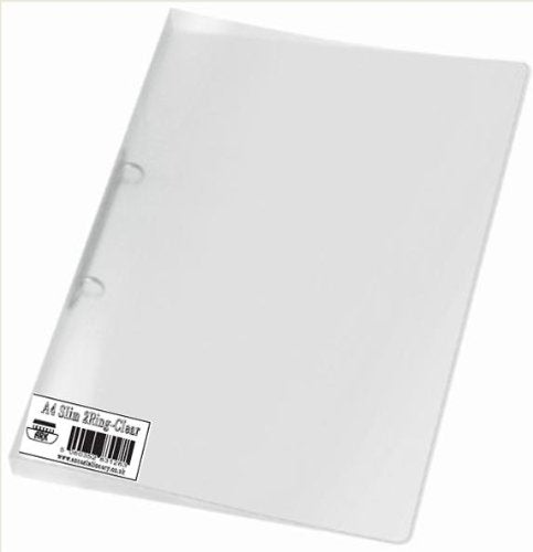 Ark 3 Pack Clear A4 Slim Project Style Ring Binders | 2 Ring | 20mm Spine | 15mm Capacity