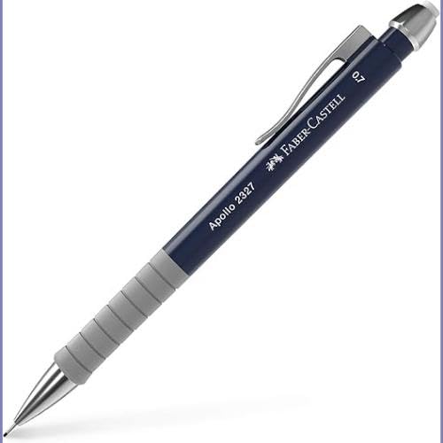 Faber-Castell Apollo Mechanical Pencil - 0.7mm Fine Point | Ergonomic Grip | Dark Blue 4
