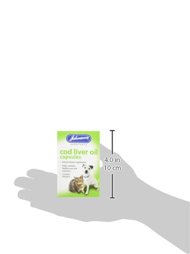 Johnsons Veterinary Products Cod Liver Oil Capsules - Natural Conditioner & Dietary Supplement | 40 Count