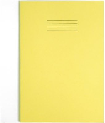 Rhino Stationery Exercise Book | A4 | 64 Page | 10mm Squared Exercise Book | Yellow | Learning Resources | School Books | Pack of 10, VEX677-2925-4 2