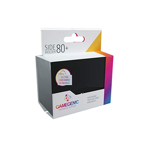 Gamegenic 80-Karten-Seitenhalter – Schwarz, für 80 doppelseitig gesleevte Karten, seitlich zu ladende Deckbox mit Cobra Neck-Technologie 23