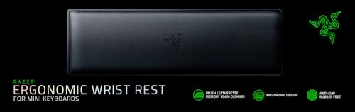 Razer Ergonomic Wrist Rest Mini - RC21-01720100-R3M1 Leatherette Memory Foam Keyboard Wrist Support 18