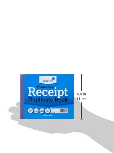 Silvine Carbonless Duplicate Receipt Book - Numbered 1-100 with Index Sheet | 102 x 127mm 3