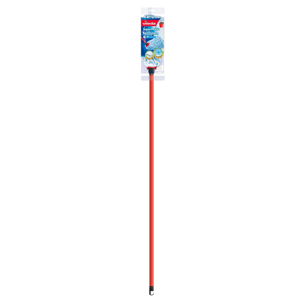 Vileda SuperMocio Microfibre & Cotton Mop - Lemon Shaped Head | Washable Refill 1