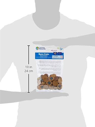 Learning Resources Euro Coins Set - 100 Piece Educational Toy for Money Maths