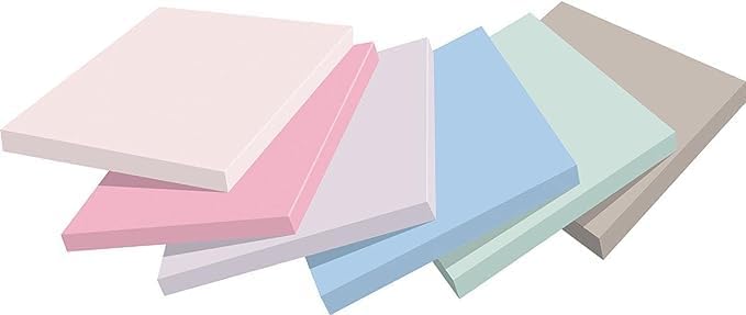 Post-it Super Sticky Notes Soulful Color Collection, Pack of 6 Pads, 90 Sheets p