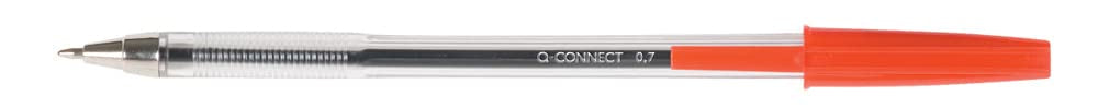 Q-Connect KF26041 Medium Ballpoint Pen - Red Ink | 0.7mm Line Width | Pack of 50