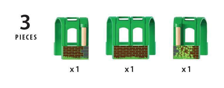BRIO World Flexible Tunnel Wooden Railway Accessory Set for Kids