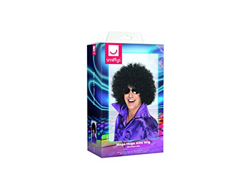 Smiffys Mega-Huge Afro Wig Black 1970s Disco Fancy Dress Adult Wig 6