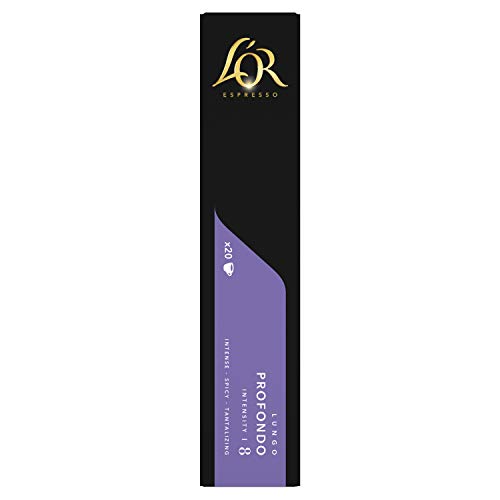L'OR Espresso Lungo Profondo Coffee Pods x20 Intensity 8 - Pack of 10 (Total 200 Capsules) 7