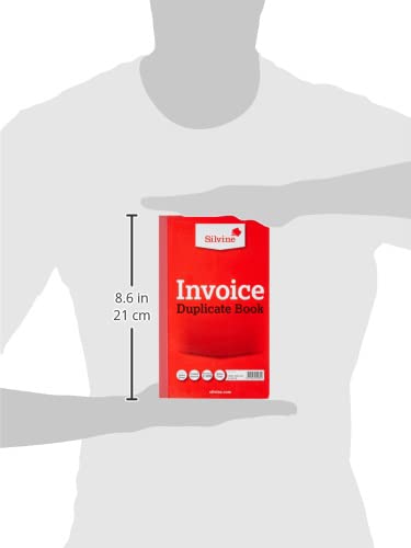 Silvine Duplicate Invoice Book - Numbered 1-100 with Index Sheet | 210 x 127mm | Red 3