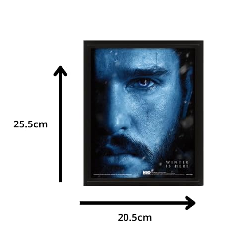 Pyramid International - Game of Thrones Jon Snow vs Knight King 3D Lenticular Poster, Multi-Colour, 10 x 8-Inch