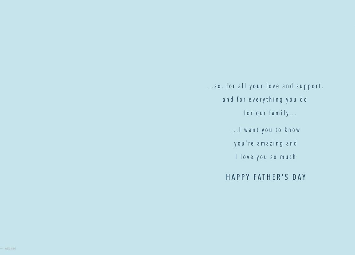 Piccadilly Greetings Father's Day Card for Partner - Blue Foil Dots | 9 x 6 Inches 2