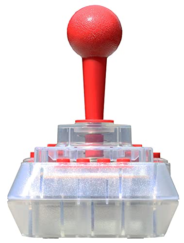 C64 Micro Switch Joystick - Clear for Commodore 64, PC, Mac, Linux
