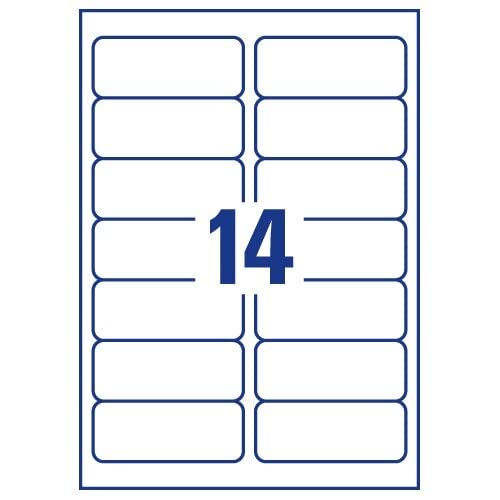Q-Connect Multipurpose Labels - 99.1x38.1mm, White, 1400 Pack | 14 Labels/Sheet 3