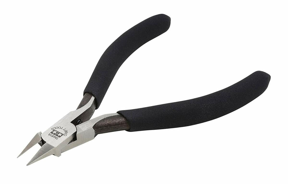 Tamiya Slim Jaw Side Cutter - Plastic Model Part Removal | 115mm Length | Model 74123