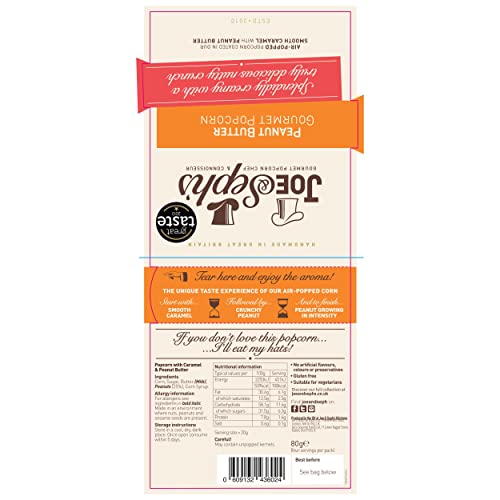 Joe & Seph's Caramel & Peanut Butter Popcorn - Handmade Gourmet | 80g Pouch 5