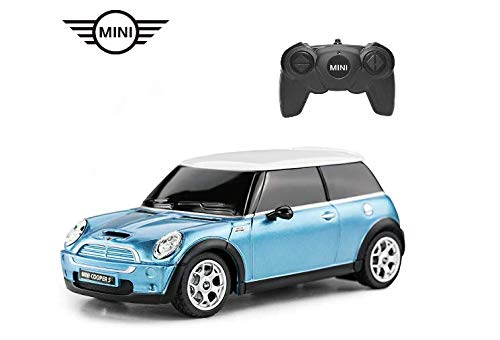 RASTAR Mini Cooper S Blue 1:24 RC Toy Car - Remote Control Vehicle for Kids & Adults 16
